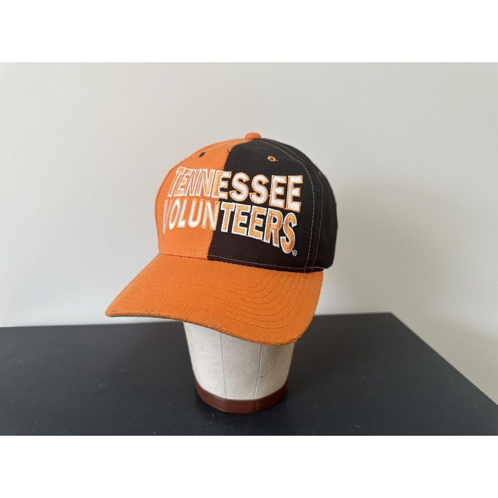Vintage University Of Tenessee Volunteers Vols UT Snapback Hat‎ Cap Split Black
